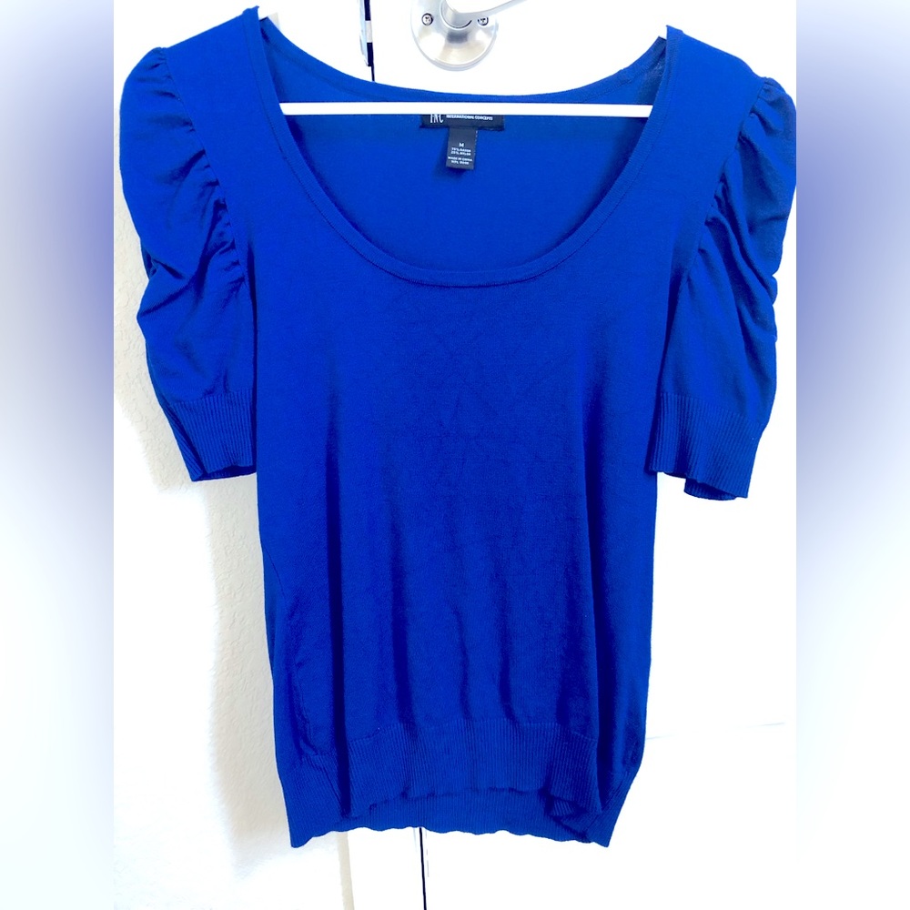 INC short sleeve sweater brilliant blue Medium